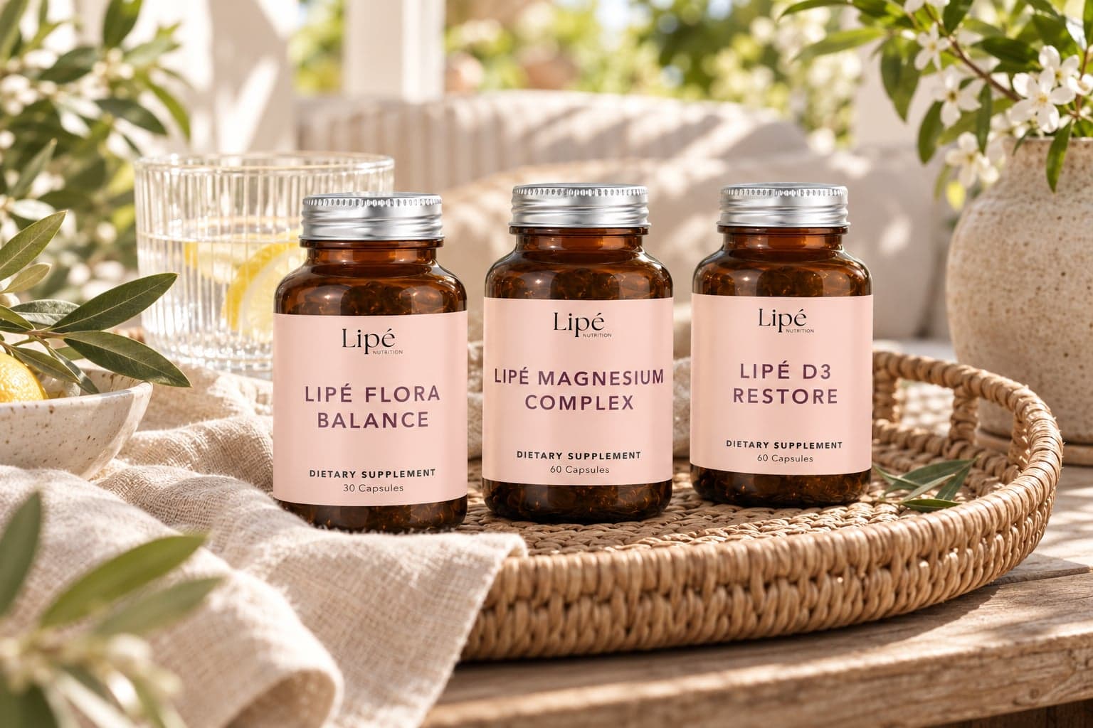 Lipé Flora Balance, Magnesium Complex and D3 Restore